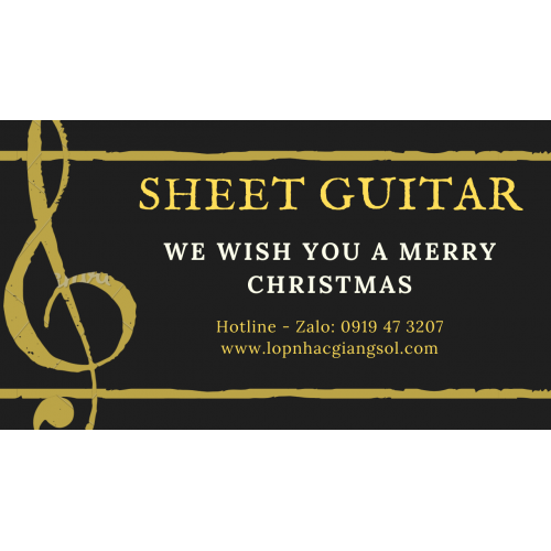 Sheet we wish you merry christmas C